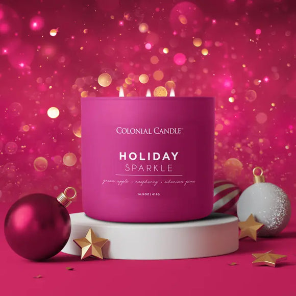 Holiday Sparkle Scented Jar Candle, Soy Blend Wax, 14.5oz