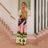 Casual Fashion Print Straight-Leg Jumpsuit