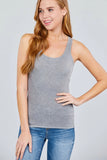 Fitted Racerback Rib Tank Top