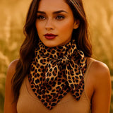 35X35" Leopard Wild Rag / Scarf