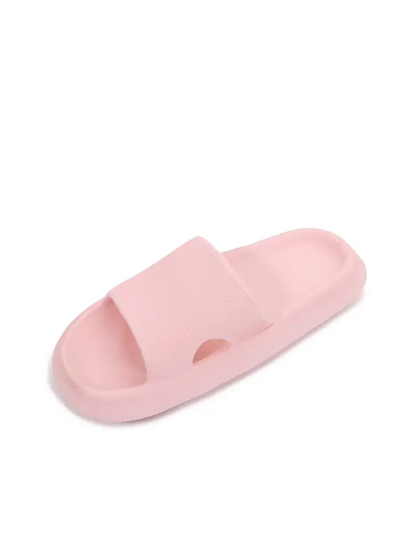 Women Comfy Open Toe Rubber Platform Slides Slipper