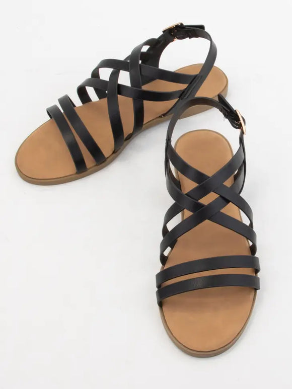 Hippie Strappy Flat Sandal