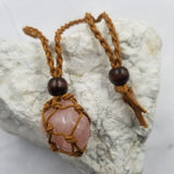 Natural Stone Interchangable Weave Cage Necklaces