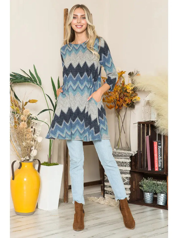 Plus Size Lightweight Sweater Tunic Dress