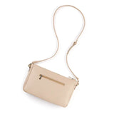 Tan Hadley Purse with Berry Diamond Crossbody Strap