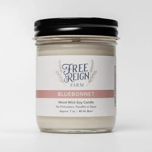 Bluebonnet: Wood Wick Soy Candle