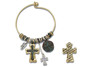 Charm Bangle - the Lord's Prayer Bracelet, Tritone