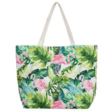 Tropical Flamingo Tote Beach Bag