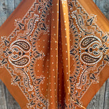 35X35" Rust Paisley Wild Rag / Scarf