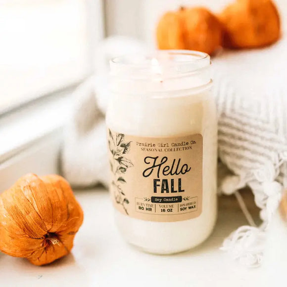 Hello Fall Candle