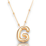 3D Personalized Bubble Initial Necklace