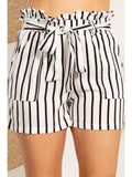 Womens Rayon Challis Paperbag Waist Shorts