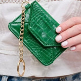 Gia Crocodile Cardholder with Keychain