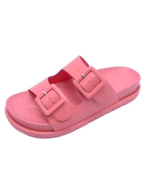 Candy Color Double Buckle Strap