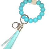 Silicone Beaded Keyring/Keychain Bracelet