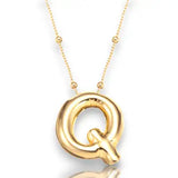 3D Personalized Bubble Initial Necklace