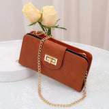 Turn Lock Crossbody Wallet