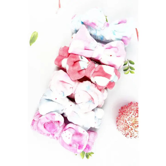 Soft Printed Fleece Facial Make Up Bow Head Band