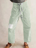 Striped Pattern Casual Loose Fit Pants