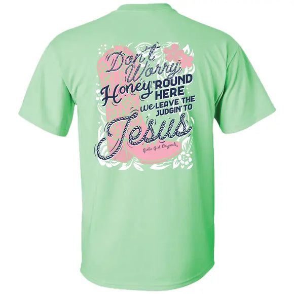 Judgin To Jesus Southern Sassy Country Western Short Sleeve Graphic Tee