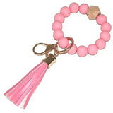 Silicone Beaded Keyring/Keychain Bracelet