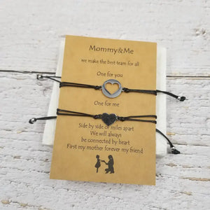 MOMMY AND ME GIFT HEART BRACELET