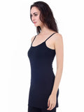 Black Spaghetti Strap Long Tank