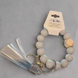 Silicone Beaded Keyring/Keychain Bracelet