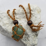 Natural Stone Interchangable Weave Cage Necklaces