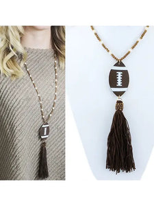 FOOTBALL TASSEL NECKLACE