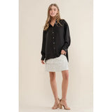 Light Satin Button Down Shirt