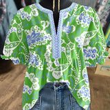 Makalia Floral Print Women Blouse Summer Top
