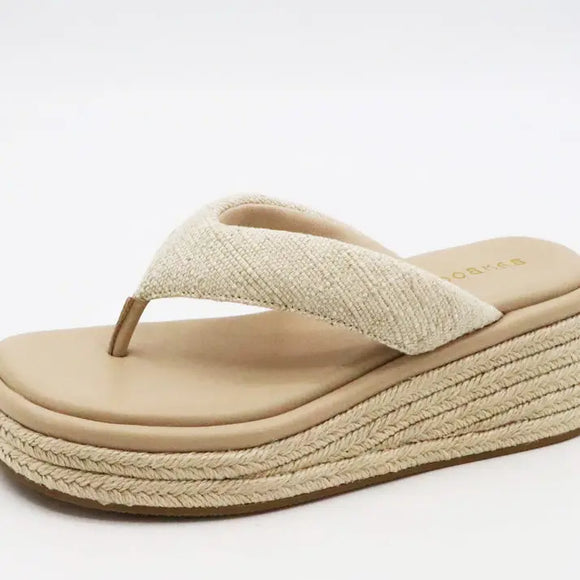 Espadrille Wedge Flip Flop Sandals