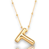 3D Personalized Bubble Initial Necklace