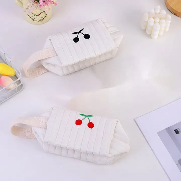 Cherry Design Accessory Bag with Strap