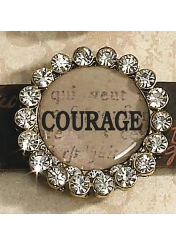 Monarch Leather Bracelet Rnd Courage