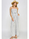 Tube Top w/shirring Palazzo Pants