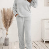 Loungewear Double-Sided Plush Two-Piece Set