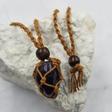 Natural Stone Interchangable Weave Cage Necklaces