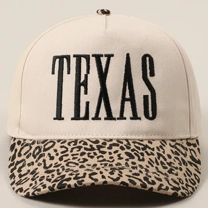 Texas Embroidery Leopard Two-Tone Trucker Hat
