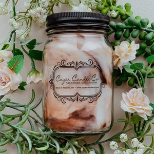 16 oz. Pint Mason Jar Candles - Spring Collection-Coffee