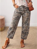 Camo Ankle-Length Casual Jeans