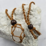 Natural Stone Interchangable Weave Cage Necklaces