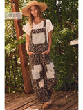 Plus Leopard Printed Patchwork Overall