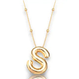 3D Personalized Bubble Initial Necklace