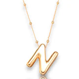 3D Personalized Bubble Initial Necklace