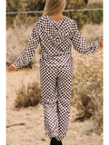 Fashion-W Athleisure Checkered 2pcs Pants Set