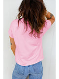 Leopard Bow Embroidered Cotton T Shirt