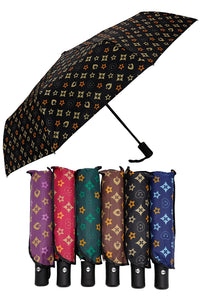 Star Monogram Auto Open-Fold Compact Umbrella