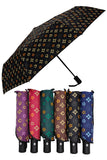 Star Monogram Auto Open-Fold Compact Umbrella